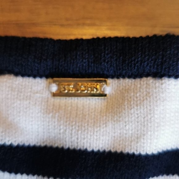 St. John Sport Shirt Knit Stripe Short Sleeve Plus 14 - Picture 4 of 5